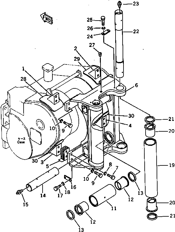 Схема запчастей Komatsu D85A-21B - FВОЗД. LEAD (ДЛЯ ТЯГОВ. ЛЕБЕДКИ)(№-) РАБОЧЕЕ ОБОРУДОВАНИЕ