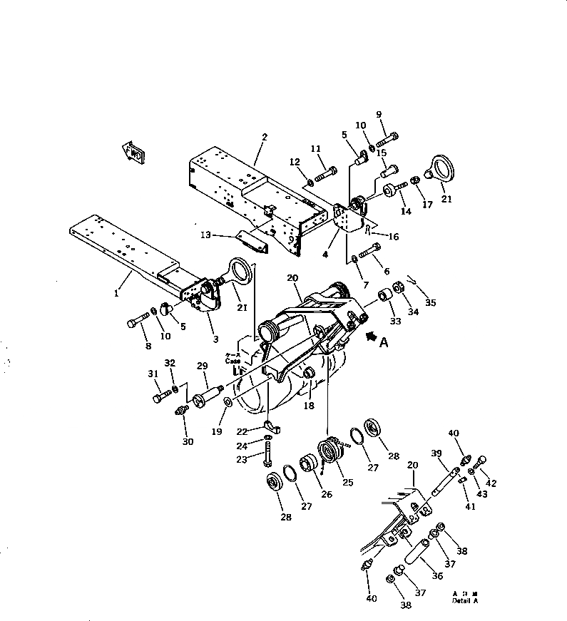 Схема запчастей Komatsu D85A-21B - LOGGING РУКОЯТЬ (ДЛЯ ТЯГОВ. ЛЕБЕДКИ)(№-) РАБОЧЕЕ ОБОРУДОВАНИЕ