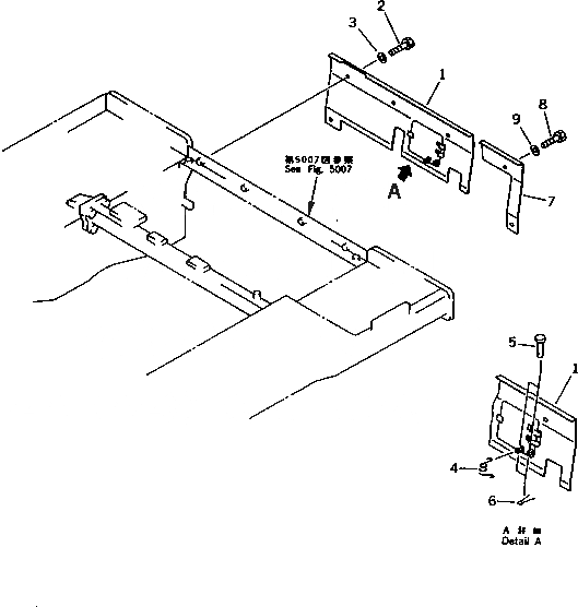 Схема запчастей Komatsu D85A-21B - ЗАДН. КРЫШКА (ДЛЯ ТЯГОВ. ЛЕБЕДКИ)(№-) РАБОЧЕЕ ОБОРУДОВАНИЕ