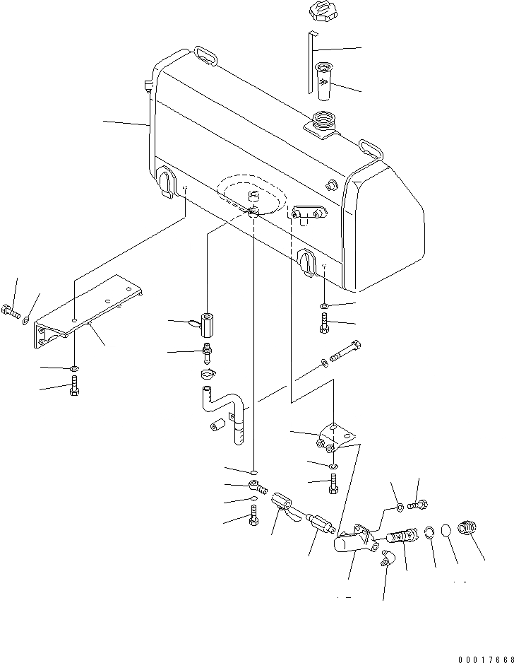 Схема запчастей Komatsu D85A-21B-ER - ТОПЛИВН. БАК. (TОБОД КОЛЕСАMING)(№78-) ТОПЛИВН. БАК. AND КОМПОНЕНТЫ