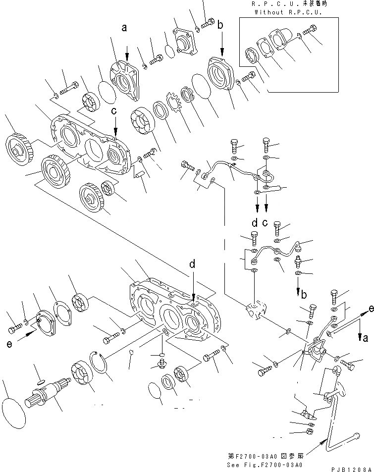 Схема запчастей Komatsu D85A-21B-ER - МЕХ-М ОТБОРА МОЩНОСТИ ГТР CONVERTOR¤ ТРАНСМИССИЯ¤ РУЛЕВ. УПРАВЛЕНИЕ И КОНЕЧНАЯ ПЕРЕДАЧА