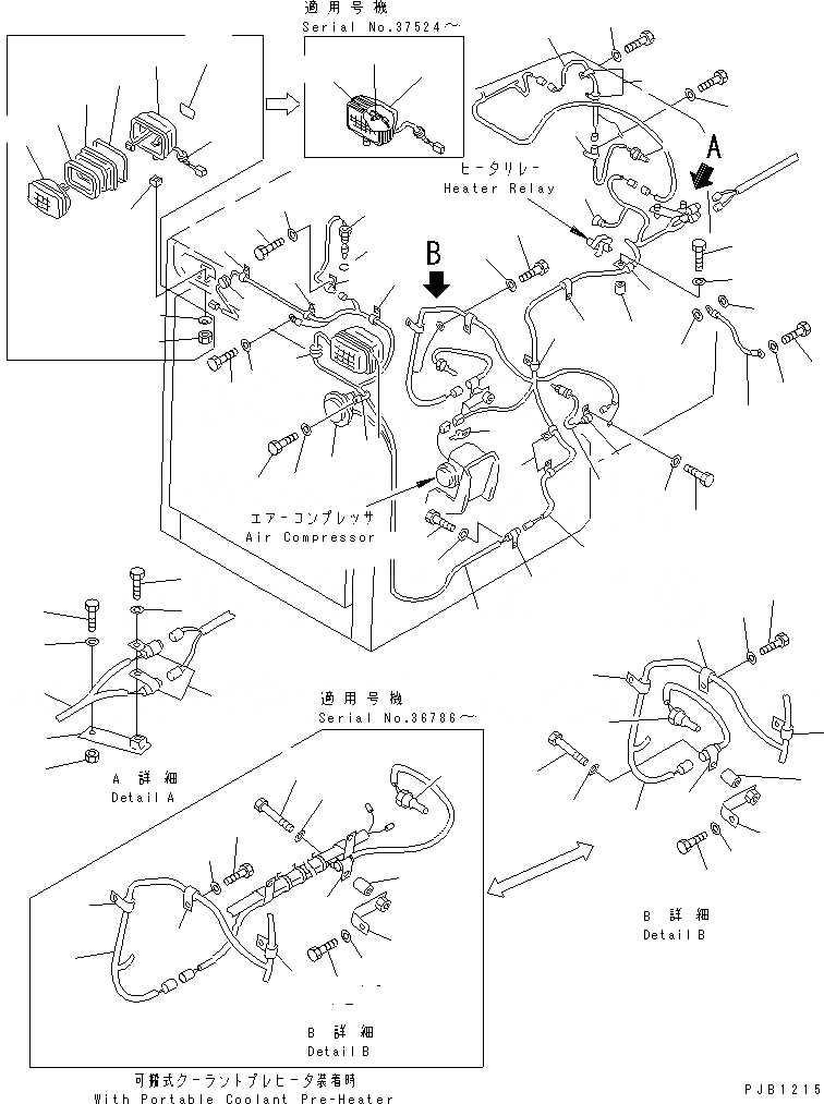 Схема запчастей Komatsu D85A-21 - ЭЛЕКТРИКА (/) ЭЛЕКТРИКА