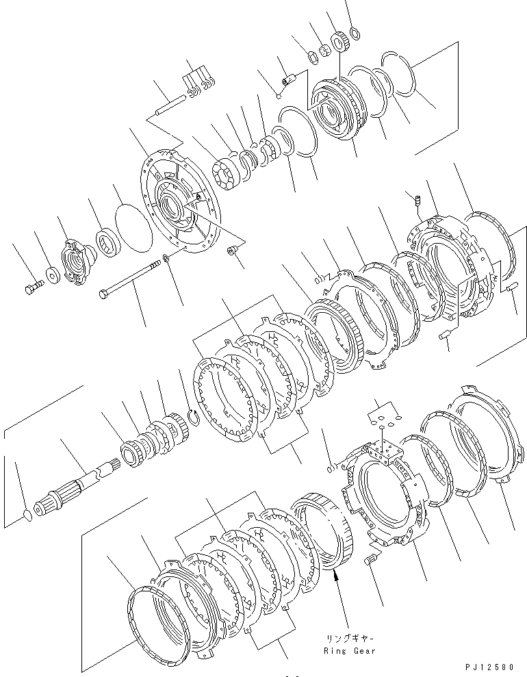 Схема запчастей Komatsu D85A-21 - ТРАНСМИССИЯ¤ ПРИВОД И ВАЛ (/)¤ (/) ГТР CONVERTOR¤ ТРАНСМИССИЯ¤ РУЛЕВ. УПРАВЛЕНИЕ И КОНЕЧНАЯ ПЕРЕДАЧА