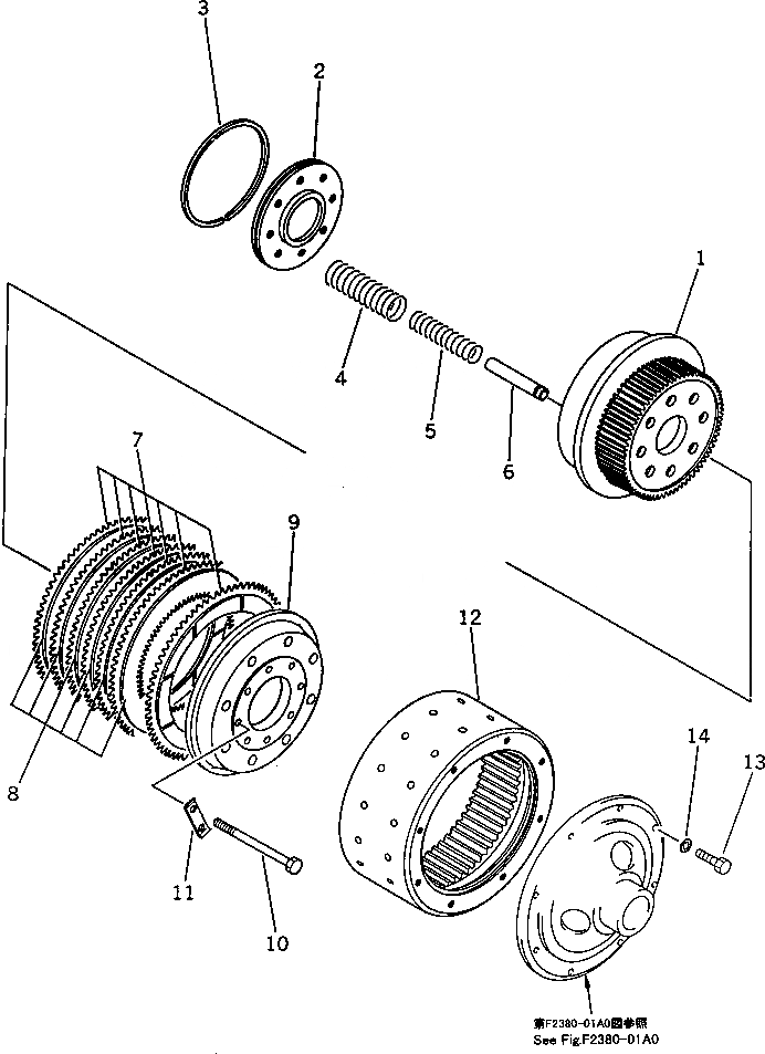 Схема запчастей Komatsu D85A-21 - БОРТОВ. ФРИКЦИОН ГТР CONVERTOR¤ ТРАНСМИССИЯ¤ РУЛЕВ. УПРАВЛЕНИЕ И КОНЕЧНАЯ ПЕРЕДАЧА