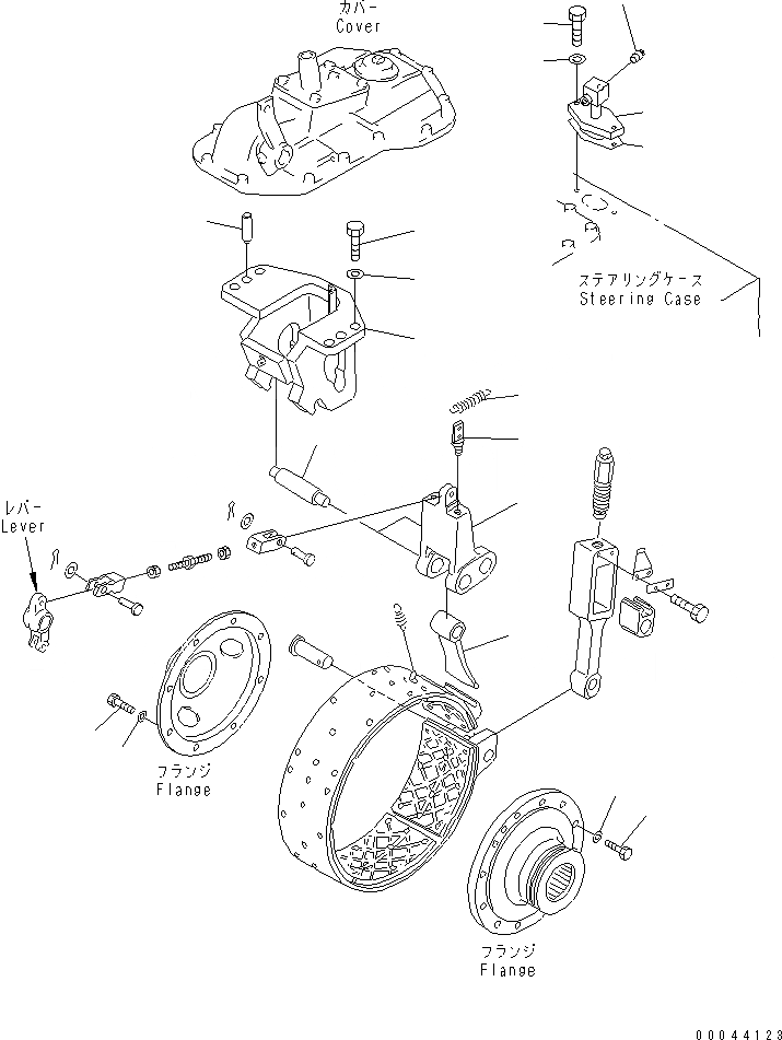 Схема запчастей Komatsu D85A-21 - ТОРМОЗН. МЕХАНИЗМ (ЛЕВ.)(№78-) ГТР CONVERTOR¤ ТРАНСМИССИЯ¤ РУЛЕВ. УПРАВЛЕНИЕ И КОНЕЧНАЯ ПЕРЕДАЧА