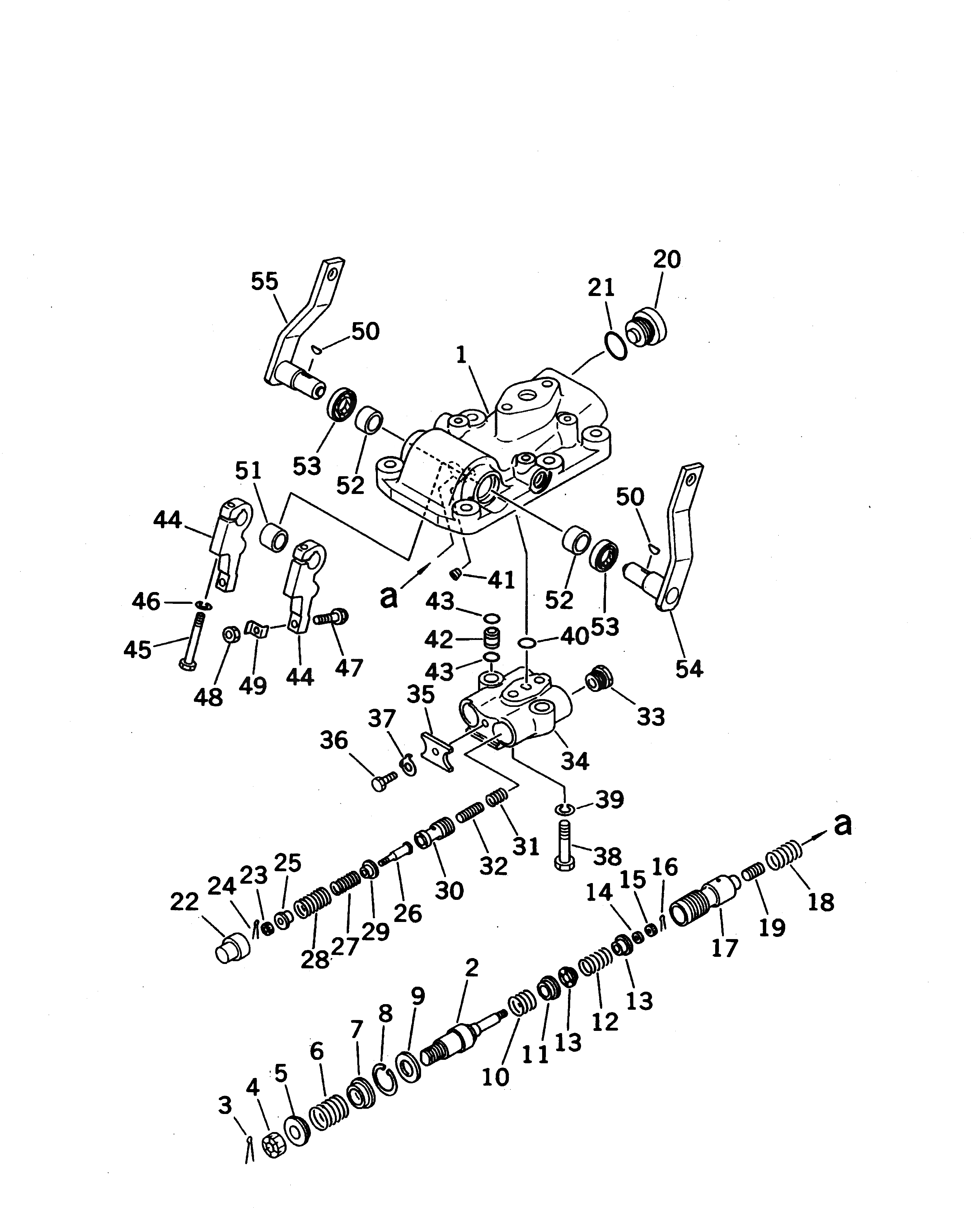Схема запчастей Komatsu D85A-21 - КЛАПАН УПРАВЛЕНИЯ ПОВОРОТОМ ГТР CONVERTOR¤ ТРАНСМИССИЯ¤ РУЛЕВ. УПРАВЛЕНИЕ И КОНЕЧНАЯ ПЕРЕДАЧА