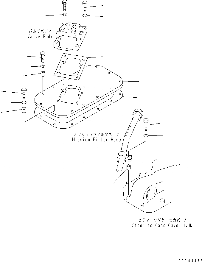 Схема запчастей Komatsu D85A-21 - КЛАПАН УПРАВЛЕНИЯ ПОВОРОТОМ ПЛАСТИНА(№78-) ГТР CONVERTOR¤ ТРАНСМИССИЯ¤ РУЛЕВ. УПРАВЛЕНИЕ И КОНЕЧНАЯ ПЕРЕДАЧА