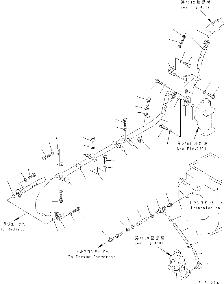 Схема запчастей Komatsu D85A-21 - ГИДРОТРАНСФОРМАТОР И ЛИНИИ МАСЛООХЛАДИТЕЛЯ(№-78) ГТР CONVERTOR¤ ТРАНСМИССИЯ¤ РУЛЕВ. УПРАВЛЕНИЕ И КОНЕЧНАЯ ПЕРЕДАЧА