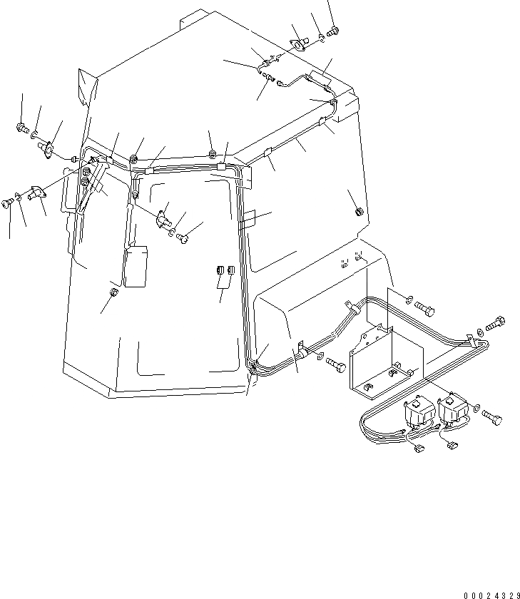 Схема запчастей Komatsu D85A-21 - СТАЛЬНАЯ КАБИНА (ОМЫВАТЕЛЬ СТЕКЛА) КАБИНА ОПЕРАТОРА И СИСТЕМА УПРАВЛЕНИЯ