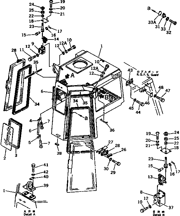 Схема запчастей Komatsu D85A-21 - СТАЛЬНАЯ КАБИНА (КОРПУС И ПЕРЕДН. СТЕКЛО) (/9) (МОРОЗОУСТОЙЧИВ. СПЕЦИФИКАЦИЯ.) КАБИНА ОПЕРАТОРА И СИСТЕМА УПРАВЛЕНИЯ