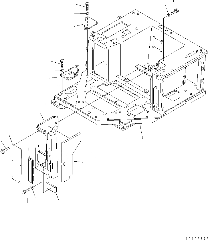 Схема запчастей Komatsu D85A-21 - ОСНОВН. КОНСТРУКЦИЯ (TОБОД КОЛЕСАMING ДЛЯ CHINA)(№77-) КАБИНА ОПЕРАТОРА И СИСТЕМА УПРАВЛЕНИЯ