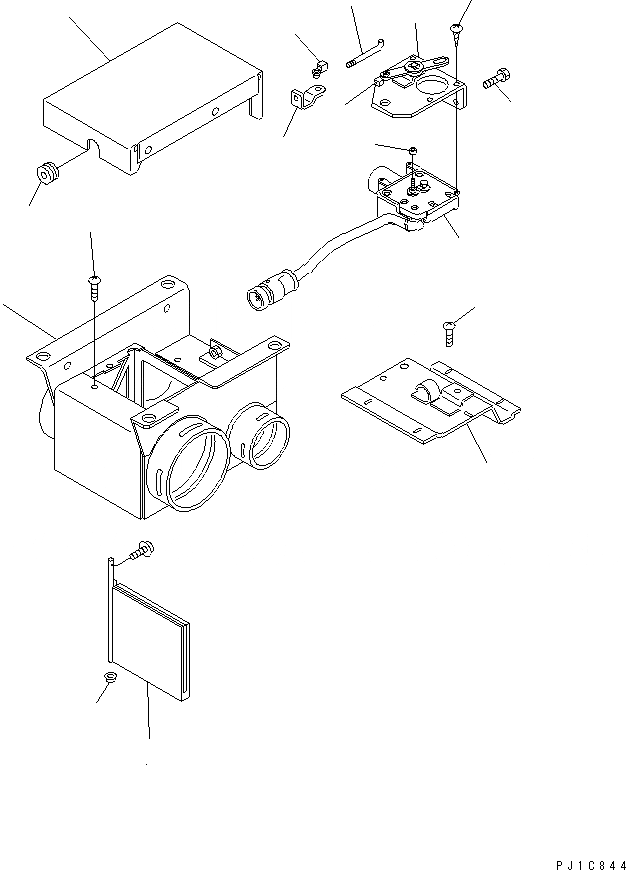 Схема запчастей Komatsu D85A-21 - РАСПРЕДЕЛИТЕЛЬ. (ПРАВ.) КАБИНА ОПЕРАТОРА И СИСТЕМА УПРАВЛЕНИЯ