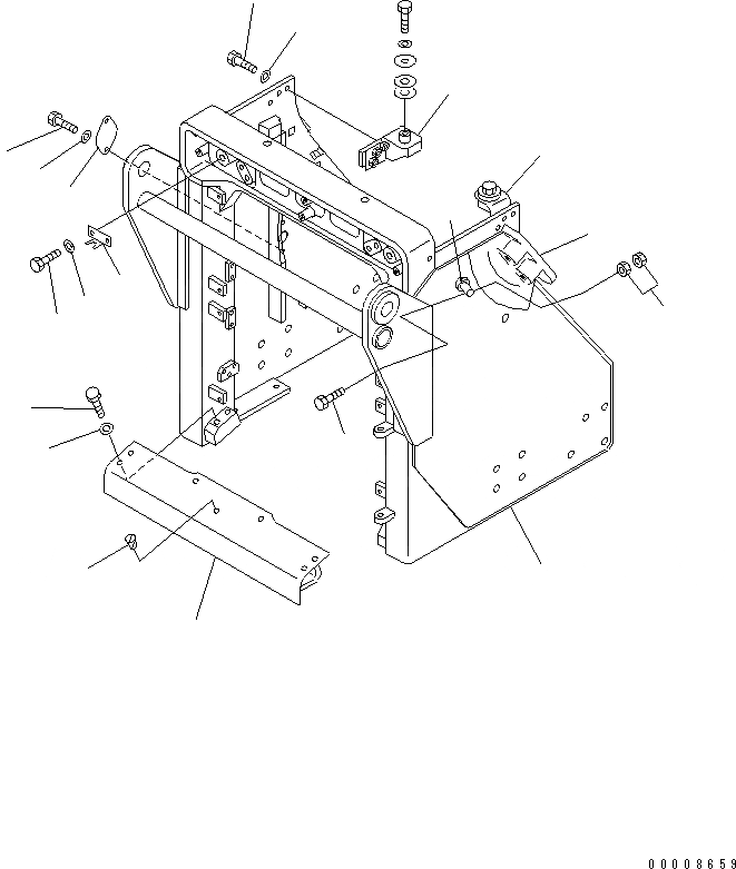 Схема запчастей Komatsu D85A-21 - ЗАЩИТА РАДИАТОРА (TОБОД КОЛЕСАMING)(№77-78) ЧАСТИ КОРПУСА