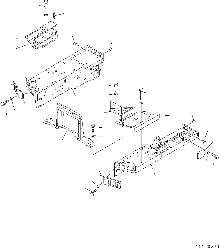 Схема запчастей Komatsu D85A-21 - КРЫЛО (С ROPS) ЧАСТИ КОРПУСА