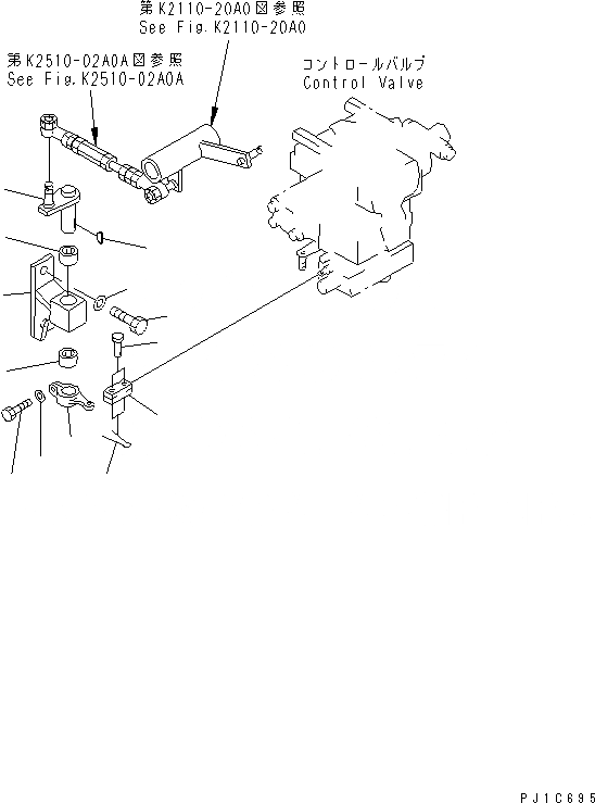 Схема запчастей Komatsu D85A-21 - ОТВАЛ МЕХ-М УПРАВЛ-Я ЧАСТИ КОРПУСА