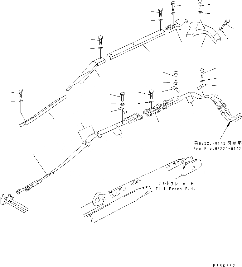 Схема запчастей Komatsu D85A-21 - TОБОД КОЛЕСАMING СИСТЕМА ТРУБ ЦИЛИНДРА (/)(№78-) РАБОЧЕЕ ОБОРУДОВАНИЕ