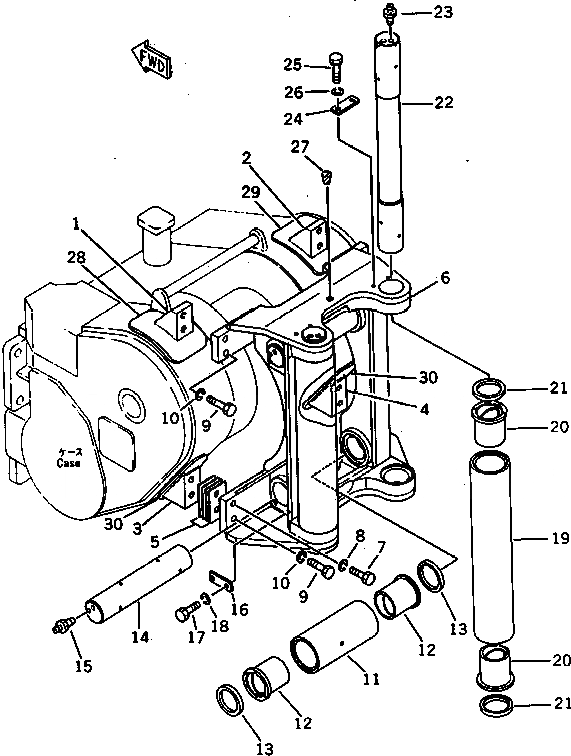 Схема запчастей Komatsu D85A-21 - FВОЗД. LEAD (ДЛЯ ТЯГОВ. ЛЕБЕДКИ) РАБОЧЕЕ ОБОРУДОВАНИЕ