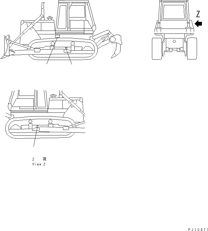 Схема запчастей Komatsu D85A-21 - ЦЕНТР. GRAVITY MARK (КРОМЕ ЯПОН. И ЕС) МАРКИРОВКА