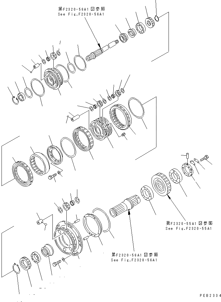 Схема запчастей Komatsu D85C-21-A - ТРАНСМИССИЯ (НЕСУЩИЙ ЭЛЕМЕНТ) (/) СИЛОВАЯ ПЕРЕДАЧА И КОНЕЧНАЯ ПЕРЕДАЧА