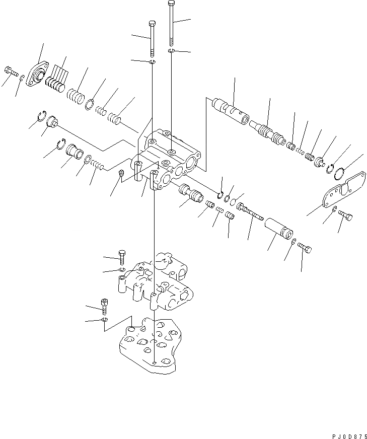 Схема запчастей Komatsu D85C-21-A - КЛАПАН УПРАВЛЕНИЯ ТРАНСМИССИЕЙ (/) СИЛОВАЯ ПЕРЕДАЧА И КОНЕЧНАЯ ПЕРЕДАЧА