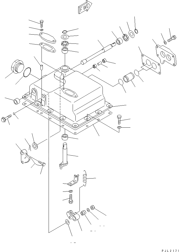 Схема запчастей Komatsu D85C-21-A - КЛАПАН УПРАВЛЕНИЯ ТРАНСМИССИЕЙ (/) СИЛОВАЯ ПЕРЕДАЧА И КОНЕЧНАЯ ПЕРЕДАЧА