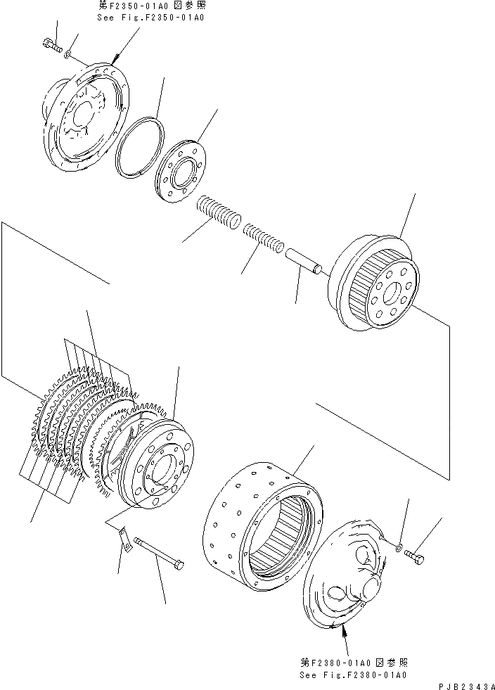 Схема запчастей Komatsu D85C-21-A - БОРТОВ. ФРИКЦИОН СИЛОВАЯ ПЕРЕДАЧА И КОНЕЧНАЯ ПЕРЕДАЧА