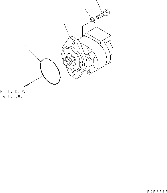 Схема запчастей Komatsu D85C-21-A - НАСОС ПРОТИВОВЕСА ГИДРАВЛИКА