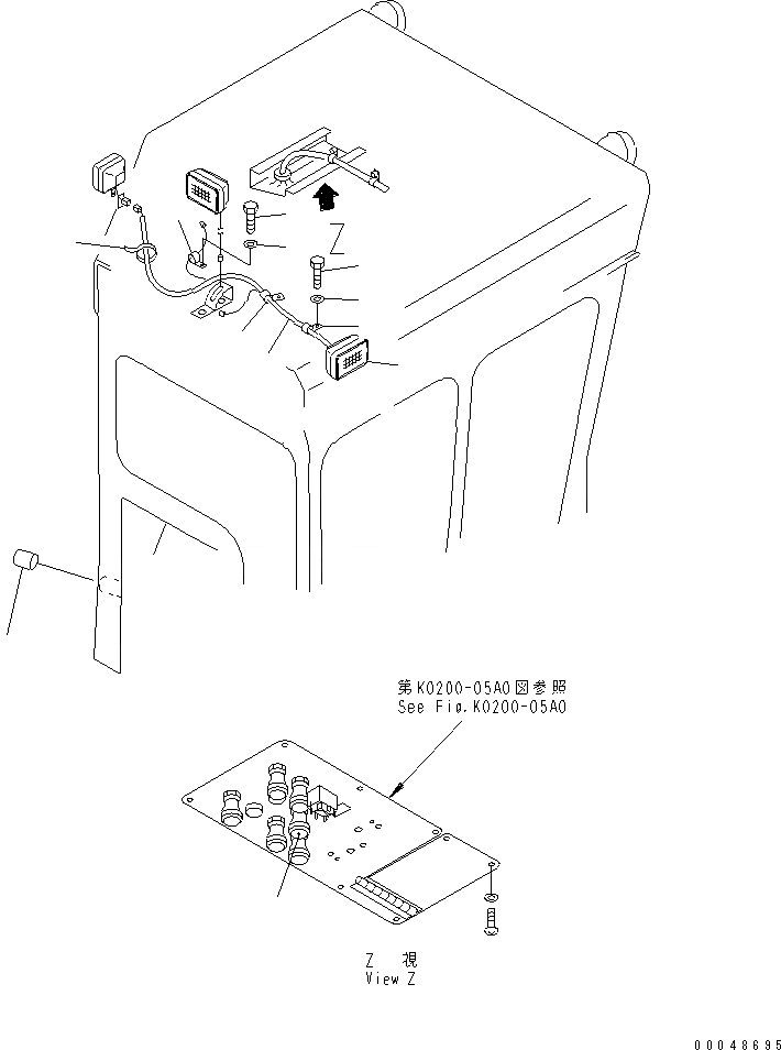 Схема запчастей Komatsu D85C-21-A - КАБИНА (РАБОЧ. ОСВЕЩЕНИЕ) (С ВЕНТИЛЯТОРОМ)(№778-) КАБИНА ОПЕРАТОРА И СИСТЕМА УПРАВЛЕНИЯ