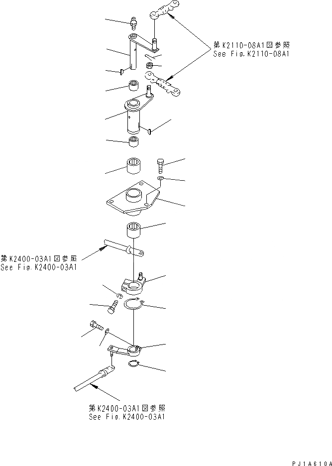 Схема запчастей Komatsu D85C-21-A - РЫЧАГ УПРАВЛ-Я ТРАНСМИССИЕЙ (/) КАБИНА ОПЕРАТОРА И СИСТЕМА УПРАВЛЕНИЯ