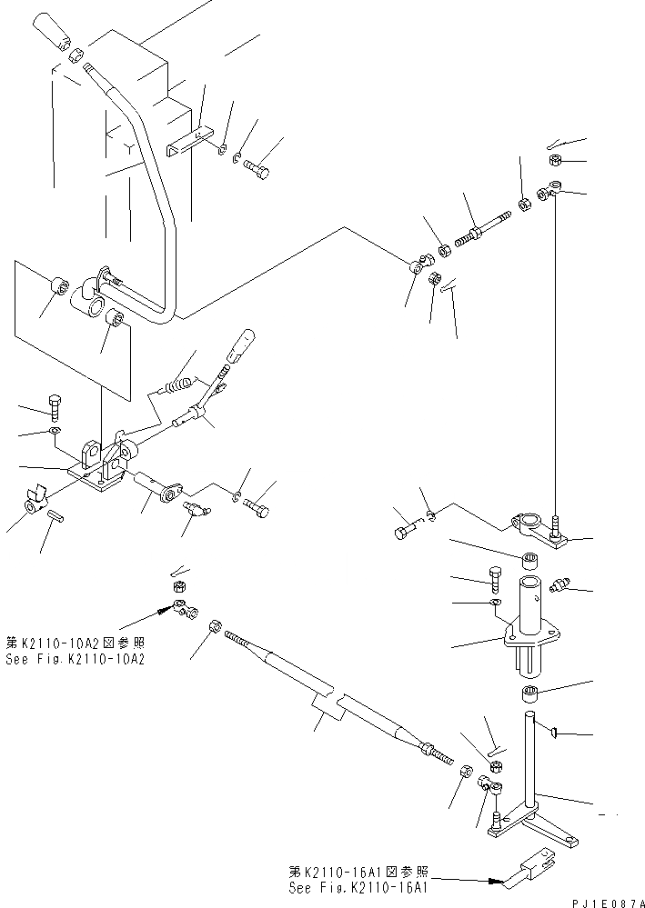 Схема запчастей Komatsu D85C-21-A - РЫЧАГ УПРАВЛ-Я СТРЕЛОЙ (С ЛЕБЕДКА ПРЕДОХРАНИТЕЛЬН. БЛОК)(№7-) КАБИНА ОПЕРАТОРА И СИСТЕМА УПРАВЛЕНИЯ
