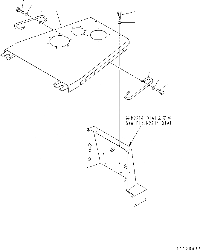 Схема запчастей Komatsu D85C-21-A - КАПОТ (OPEN) (С ПОРУЧНИ) (ДЛЯ ПЕСЧАН. ЗАПЫЛЕНН СПЕЦ-Я.)(№78-) ЧАСТИ КОРПУСА