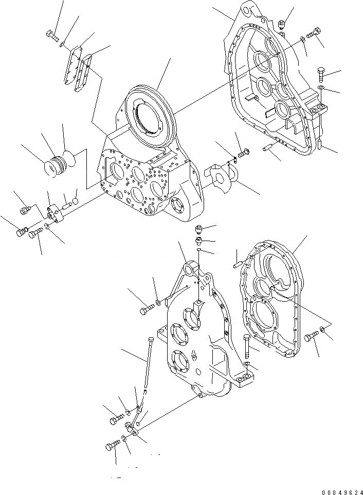 Схема запчастей Komatsu D85C-21-A - ЛЕБЕДКА (КОРПУС) РАБОЧЕЕ ОБОРУДОВАНИЕ CONTOROL СИСТЕМА