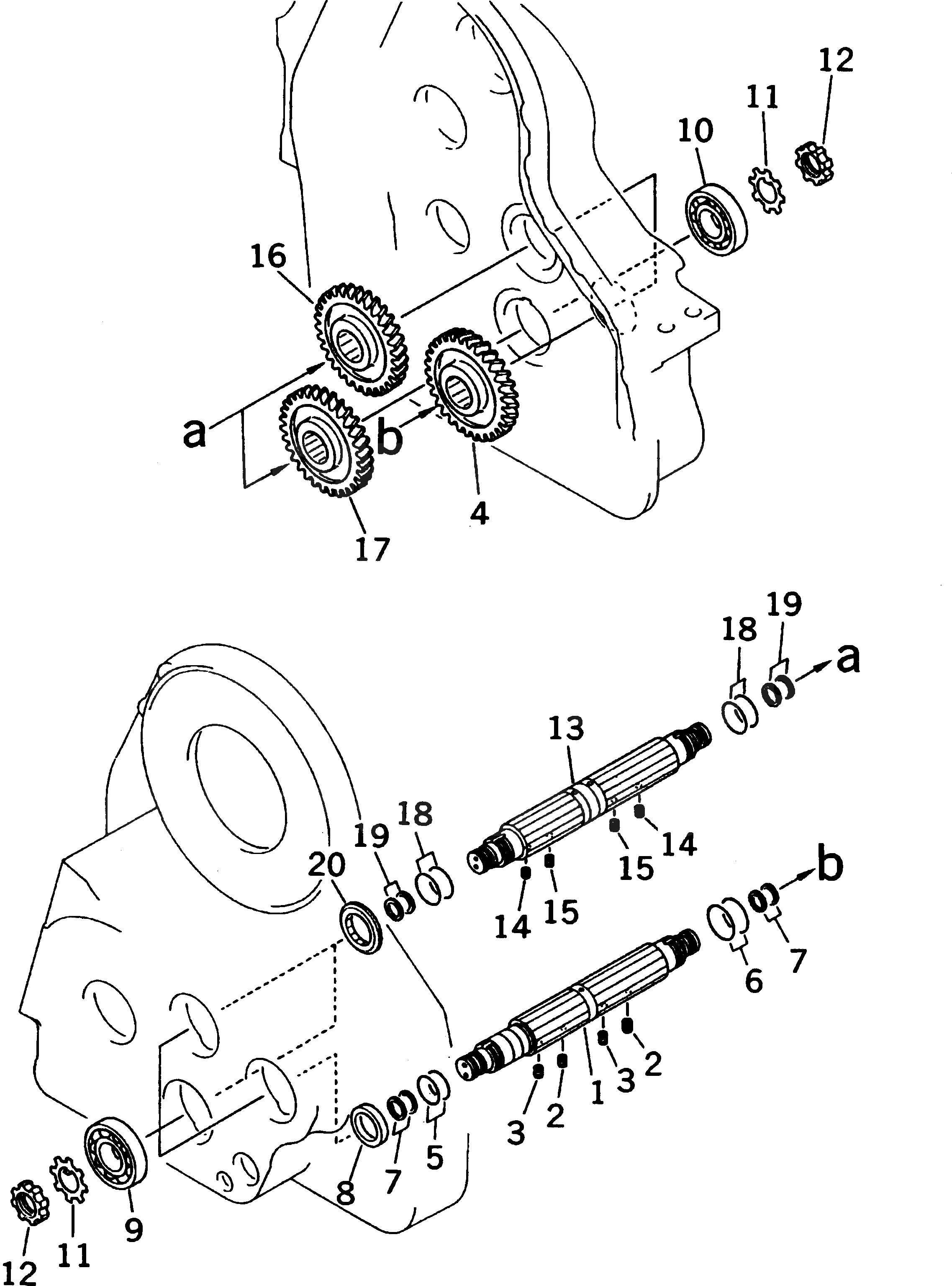 Схема запчастей Komatsu D85C-21-A - ЛЕБЕДКА (2¤ 3 И 4 ВАЛ) РАБОЧЕЕ ОБОРУДОВАНИЕ CONTOROL СИСТЕМА