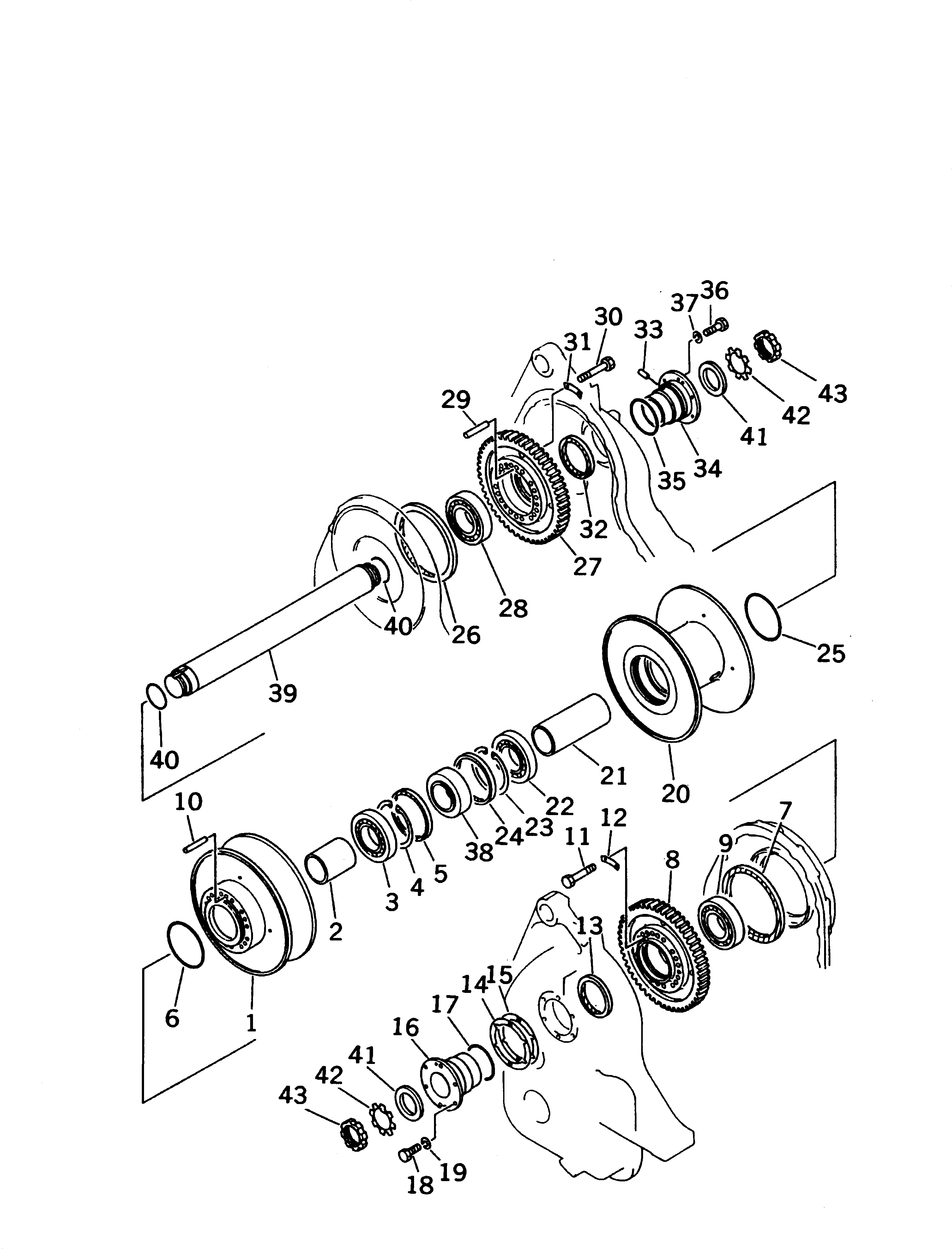 Схема запчастей Komatsu D85C-21-A - ЛЕБЕДКА (7TH ВАЛ) РАБОЧЕЕ ОБОРУДОВАНИЕ CONTOROL СИСТЕМА
