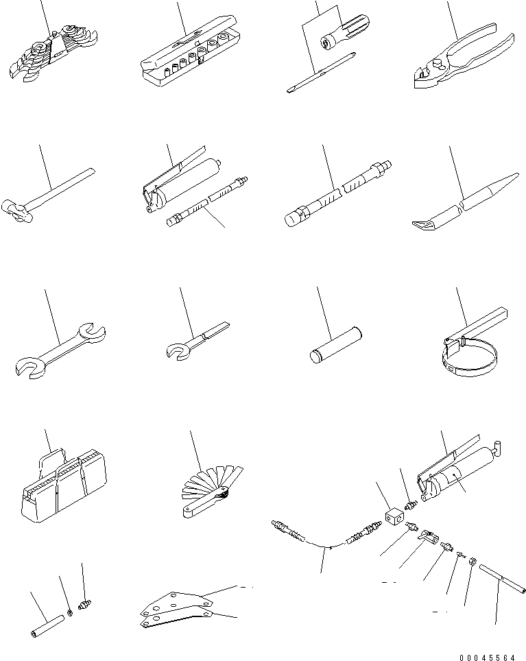 Схема запчастей Komatsu D85C-21-A - ИНСТРУМЕНТ (РОССИЯ)(№7778-) АКСЕССУАРЫ