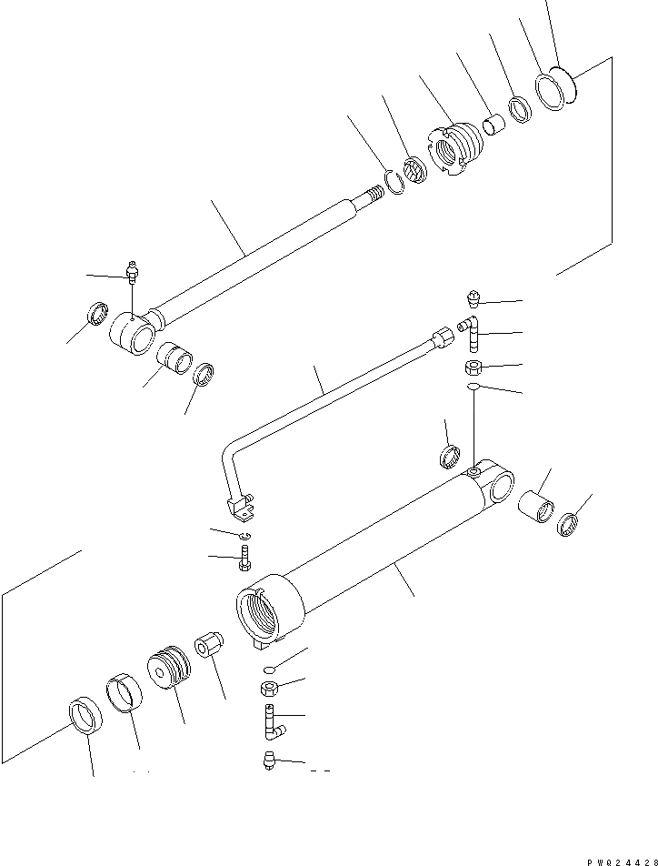 Схема запчастей Komatsu D85C-21-A - ЦИЛИНДР ПРОТИВОВЕСА ОСНОВН. КОМПОНЕНТЫ И РЕМКОМПЛЕКТЫ