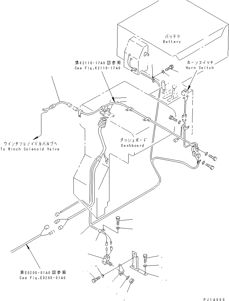 Схема запчастей Komatsu D85C-21 - ЗАДН. КАБЕЛЬ(№-787) ЭЛЕКТРИКА