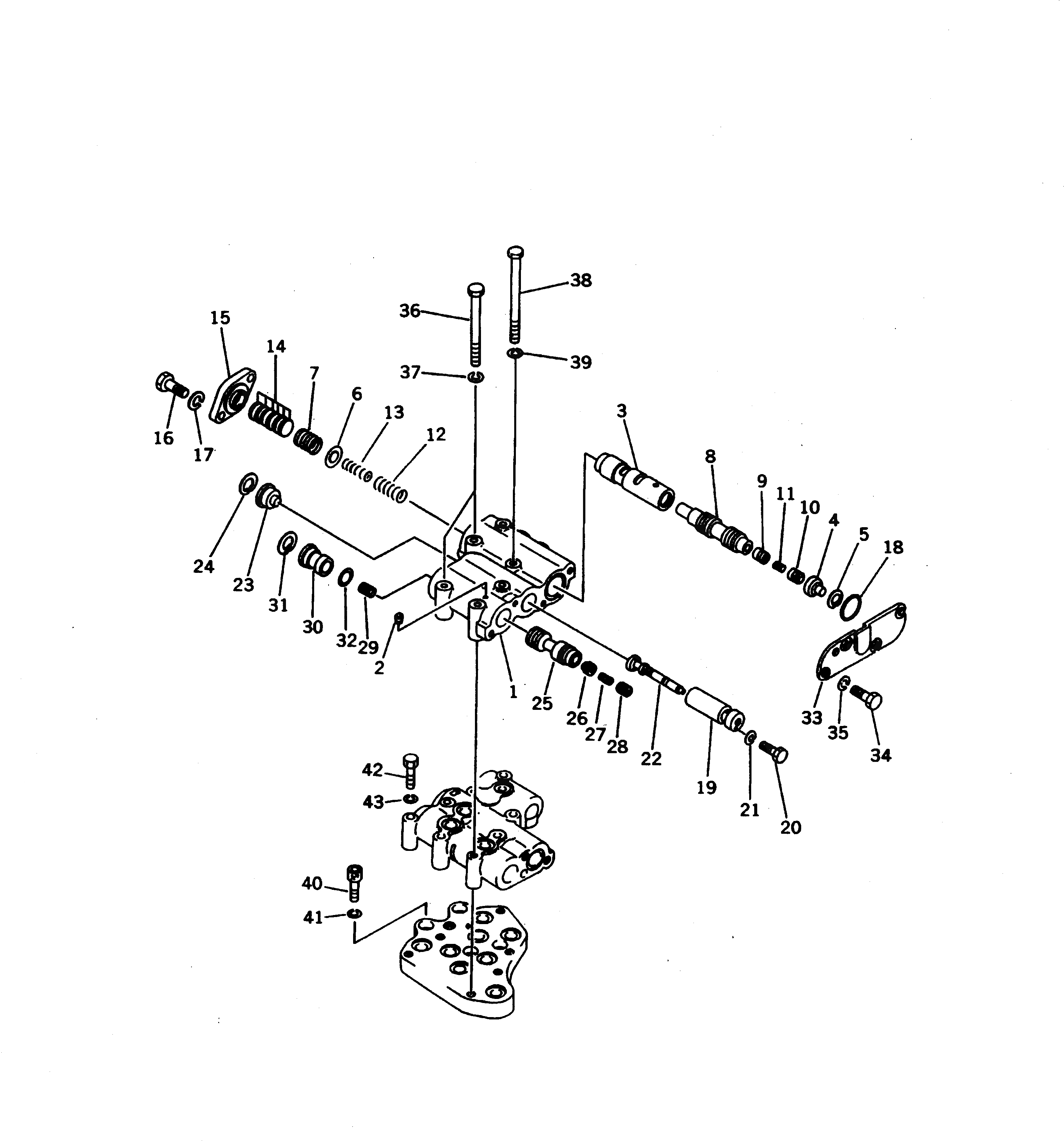 Схема запчастей Komatsu D85C-21 - КЛАПАН УПРАВЛЕНИЯ ТРАНСМИССИЕЙ (/) СИЛОВАЯ ПЕРЕДАЧА И КОНЕЧНАЯ ПЕРЕДАЧА