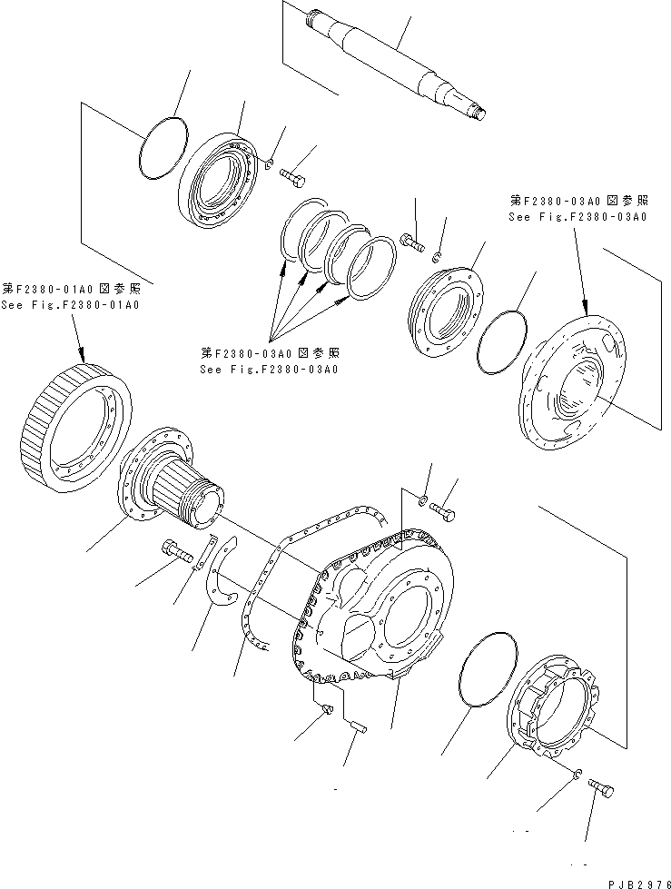 Схема запчастей Komatsu D85C-21 - КОНЕЧНАЯ ПЕРЕДАЧА (КОРПУС И ВАЛ) СИЛОВАЯ ПЕРЕДАЧА И КОНЕЧНАЯ ПЕРЕДАЧА