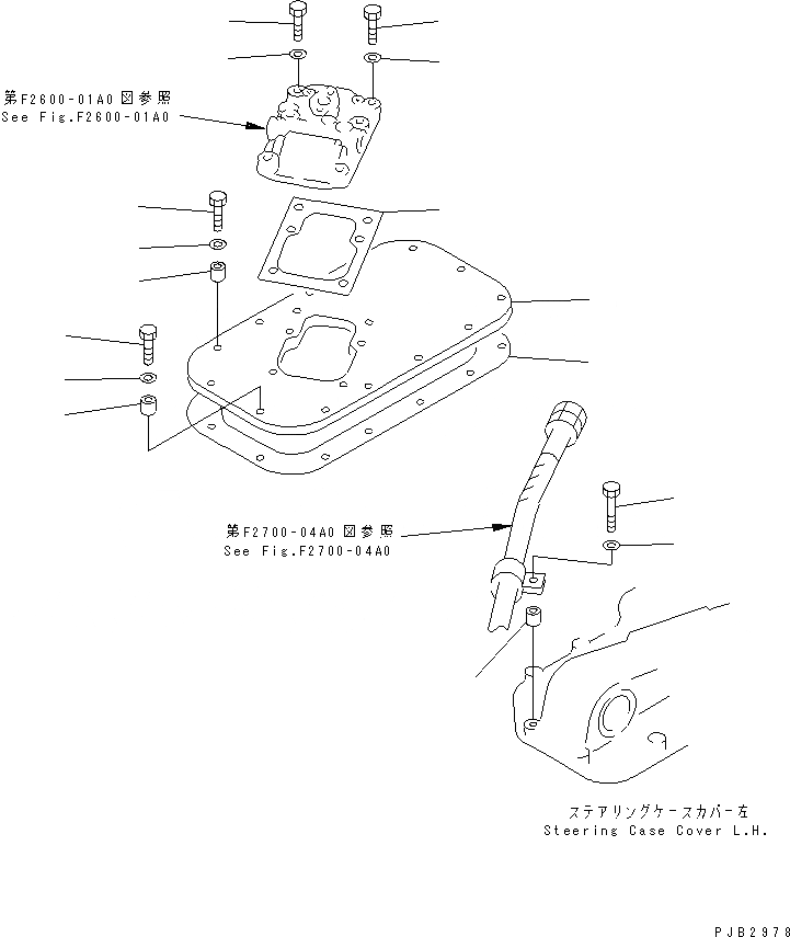 Схема запчастей Komatsu D85C-21 - КЛАПАН УПРАВЛЕНИЯ ПОВОРОТОМ ПЛАСТИНА СИЛОВАЯ ПЕРЕДАЧА И КОНЕЧНАЯ ПЕРЕДАЧА