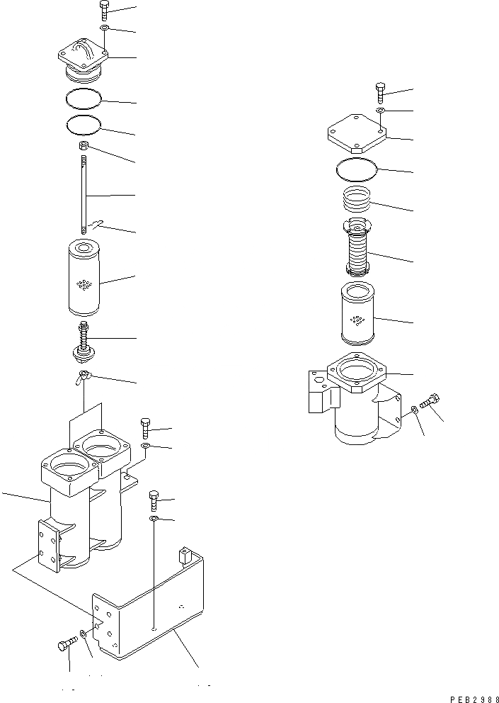 Схема запчастей Komatsu D85C-21 - СИЛОВАЯ ЛИНИЯ ФИЛЬТР И ФИЛЬТР. СИЛОВАЯ ПЕРЕДАЧА И КОНЕЧНАЯ ПЕРЕДАЧА