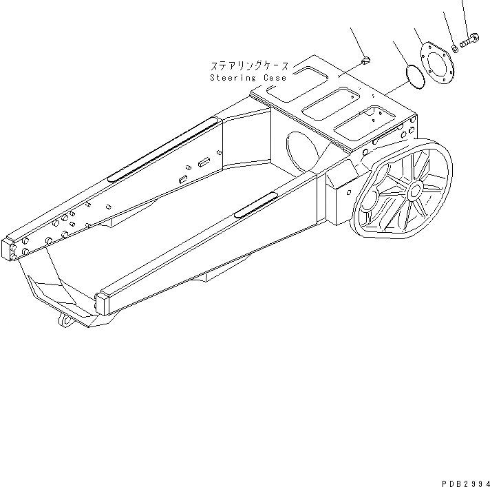 Схема запчастей Komatsu D85C-21 - ЗАДН. КРЫШКА БЛОКА РУЛЕВ. УПРАВЛЕНИЯ ОСНОВН. РАМА И КОМПОНЕНТЫ