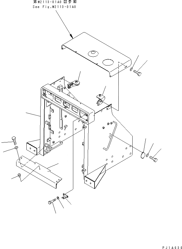 Схема запчастей Komatsu D85C-21 - ЗАЩИТА РАДИАТОРА ЧАСТИ КОРПУСА