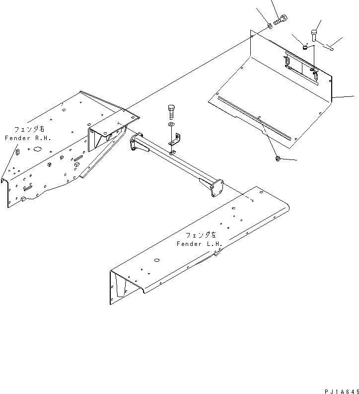 Схема запчастей Komatsu D85C-21 - ЗАДН. КРЫШКА ЧАСТИ КОРПУСА