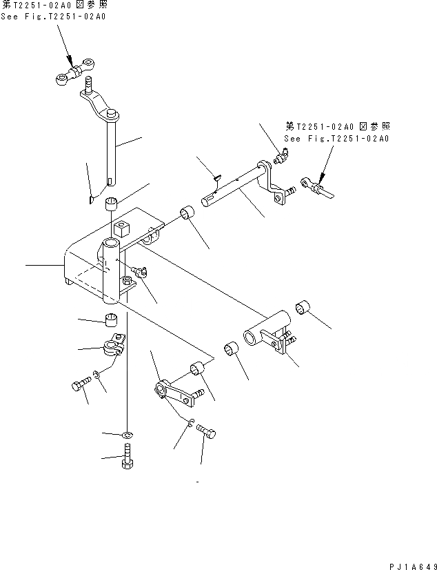 Схема запчастей Komatsu D85C-21 - РЫЧАГ УПРАВЛ-Я ЛЕБЕДКОЙ ЧАСТИ КОРПУСА