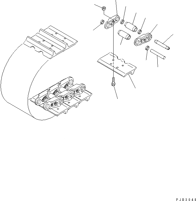 Схема запчастей Komatsu D85C-21 - ГУСЕНИЦЫ (MM ШИР.) ГУСЕНИЦЫ