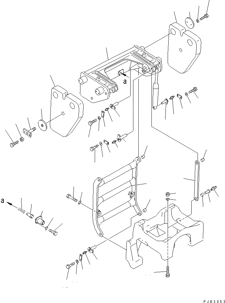 Схема запчастей Komatsu D85C-21 - ПРОТИВОВЕС РАБОЧЕЕ ОБОРУДОВАНИЕ CONTOROL СИСТЕМА