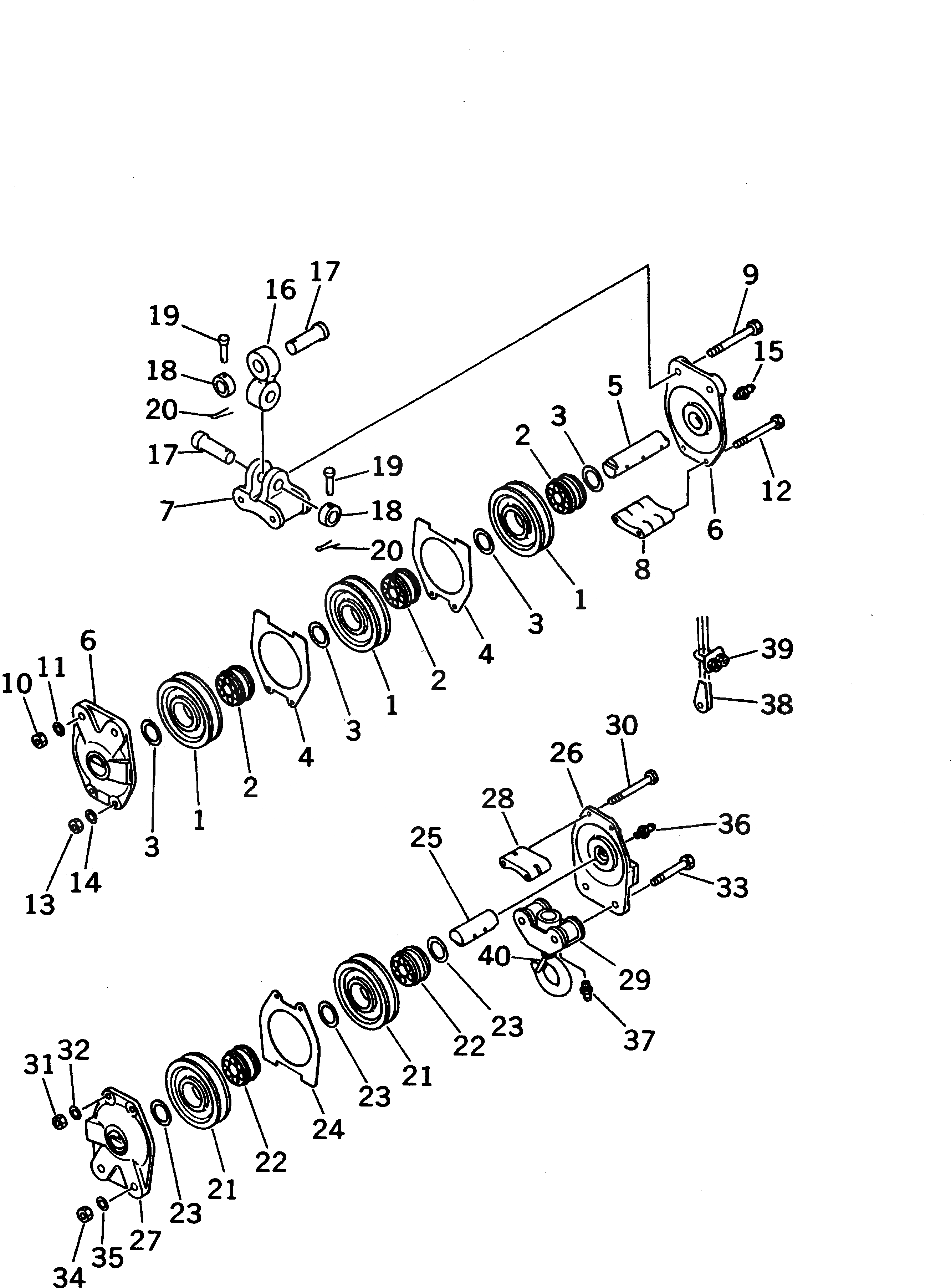 Схема запчастей Komatsu D85C-21 - КРЮК БЛОК РАБОЧЕЕ ОБОРУДОВАНИЕ CONTOROL СИСТЕМА