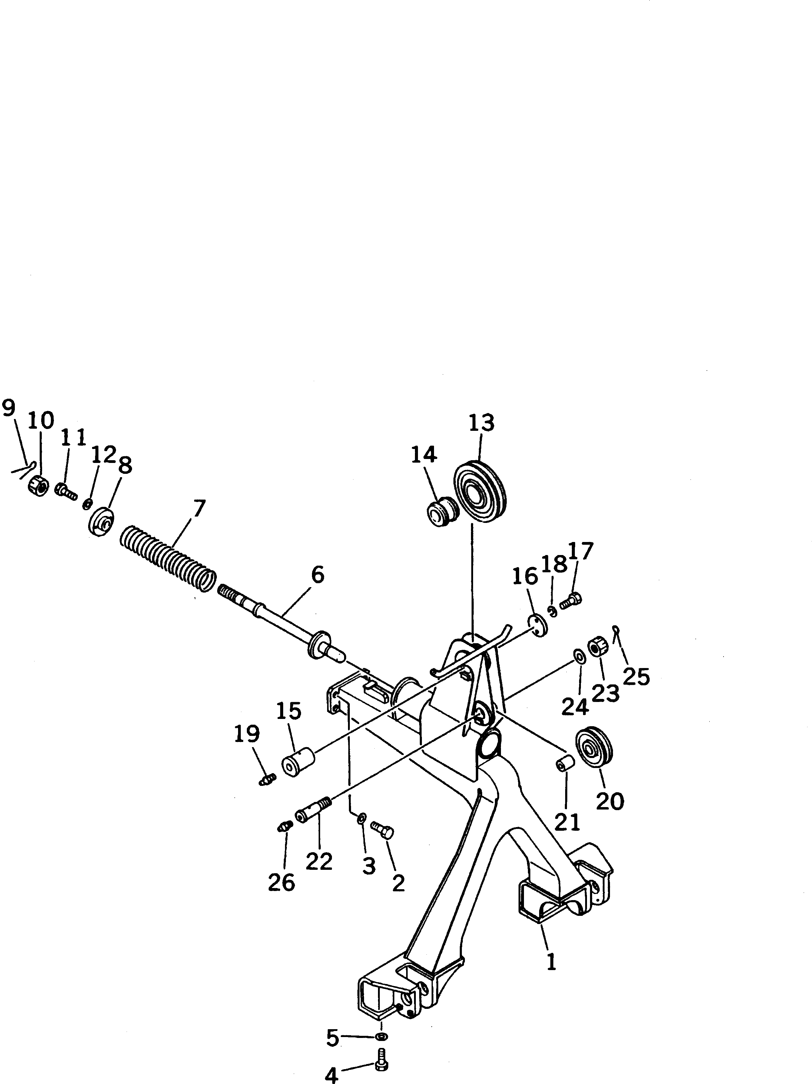 Схема запчастей Komatsu D85C-21 - РАМА РАБОЧЕЕ ОБОРУДОВАНИЕ CONTOROL СИСТЕМА