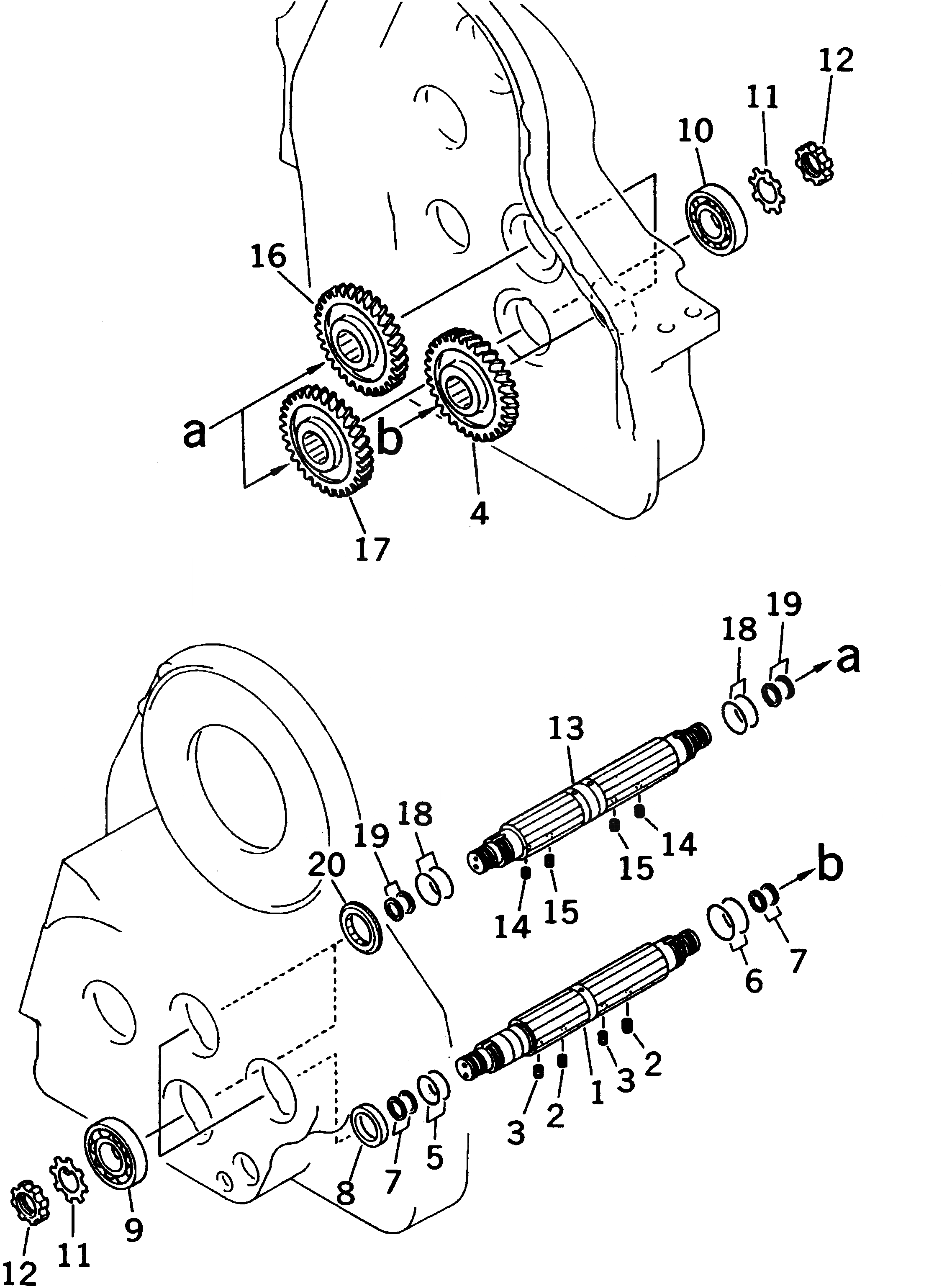 Схема запчастей Komatsu D85C-21 - ЛЕБЕДКА (2¤ 3 И 4 ВАЛ) РАБОЧЕЕ ОБОРУДОВАНИЕ CONTOROL СИСТЕМА